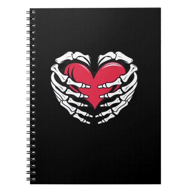 Carnet Ed Heart Dans Les Mains Squelettiques Classique (Devant)