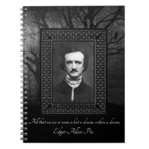 Edgar Allen Poe Citation Forêt Déplaisante Noir/Gr