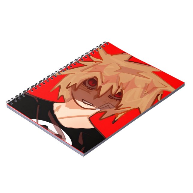 Carnet Edgy Anime Boy Grunge Aesthetic Spiral Notebook (Côté gauche)