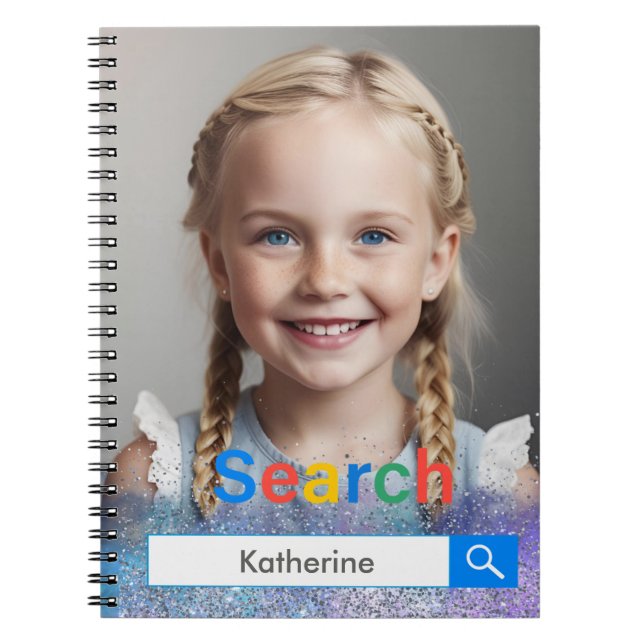 Carnet Editable Photo Google search Bar unique gift (Devant)