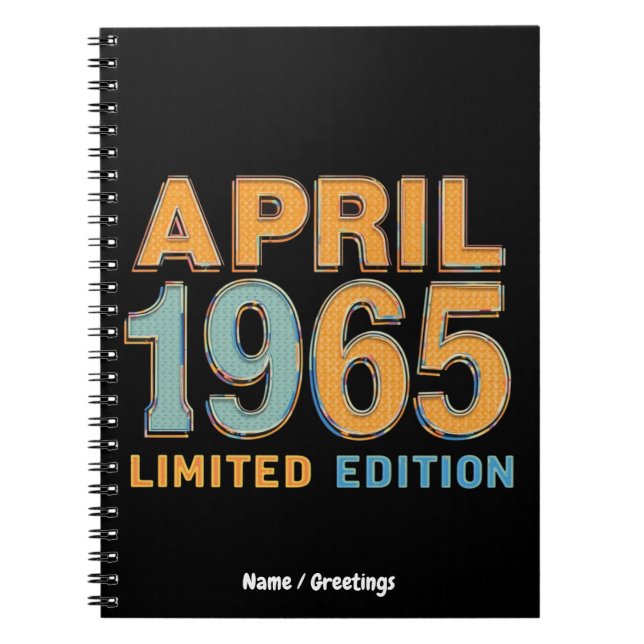 Carnet Édition limitée 1965 pour les 60 ans Cadeau  (Devant)