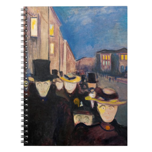 Carnet Edvard Munch - Soirée sur Karl Johan Street (Devant)