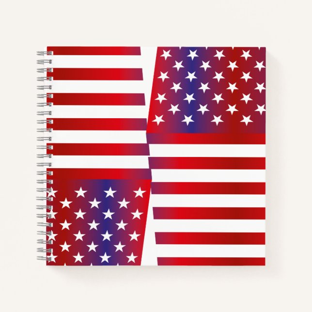 Carnet EEUU/USA FLAG Text Style BARNA by MASANSER (Devant)