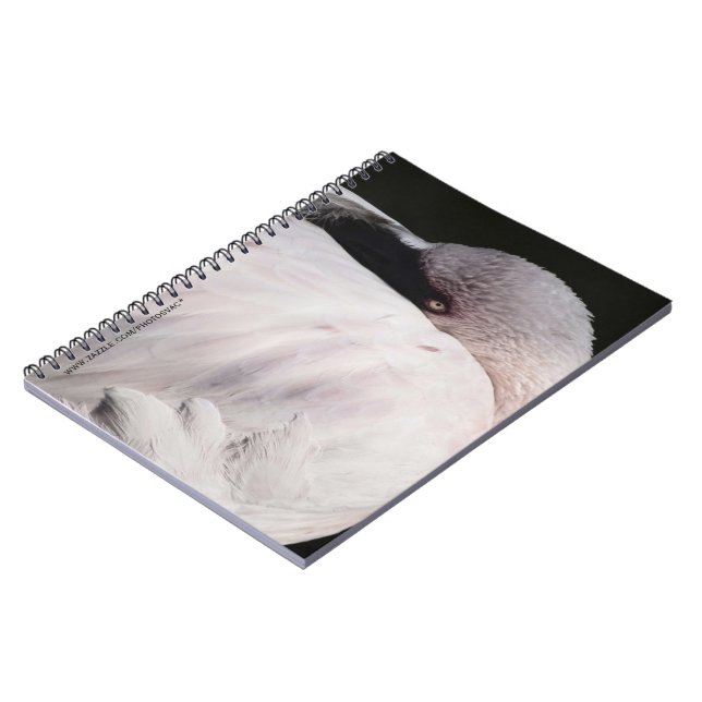 Carnet Effet de dessin de portrait de flamant rose Art (Côté gauche)