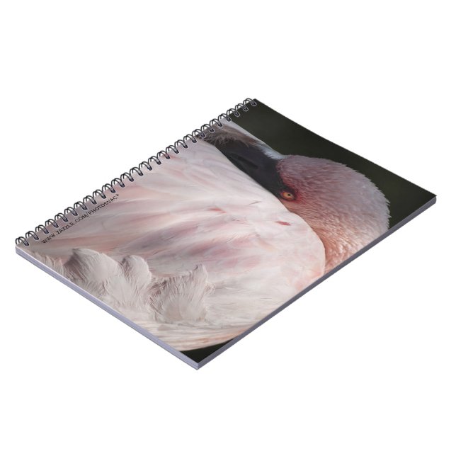 Carnet Effet de dessin de portrait de flamant rose Art (Côté gauche)