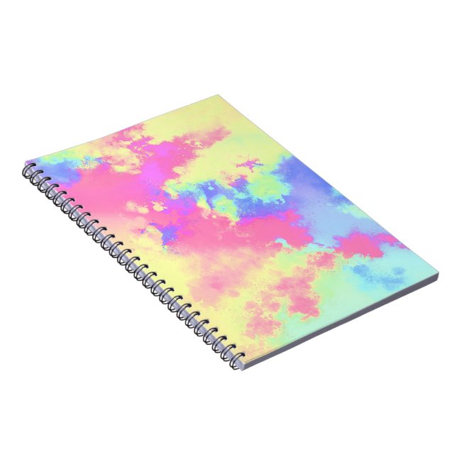 Carnet Effet de projection de peinture arc-en-ciel Jaune  (Côté Droit)