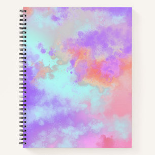 Carnet Effet de projection de peinture arc-en-ciel rose v