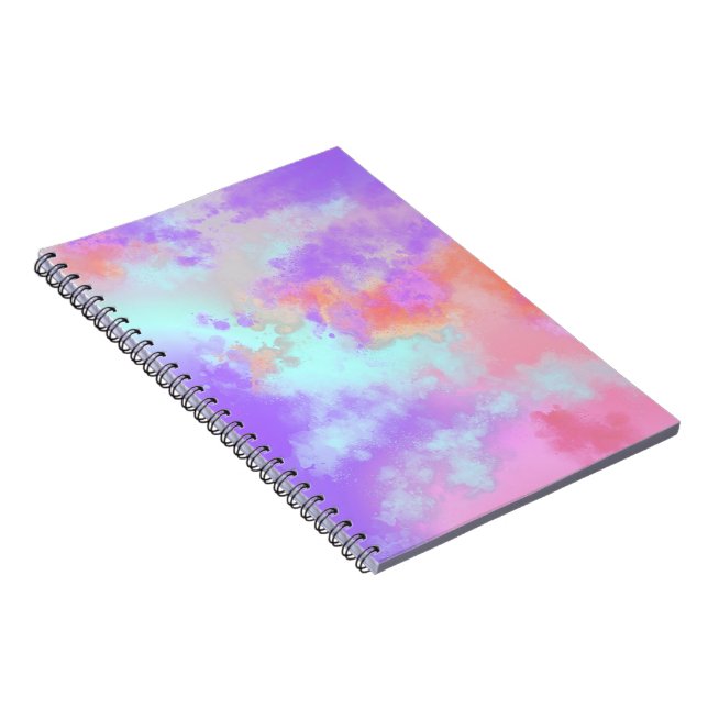Carnet Effet de projection de peinture arc-en-ciel Rose V (Côté Droit)