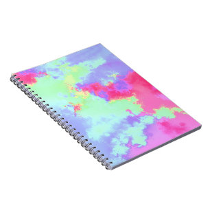 Carnet Effet de projection de peinture arc-en-ciel vert R