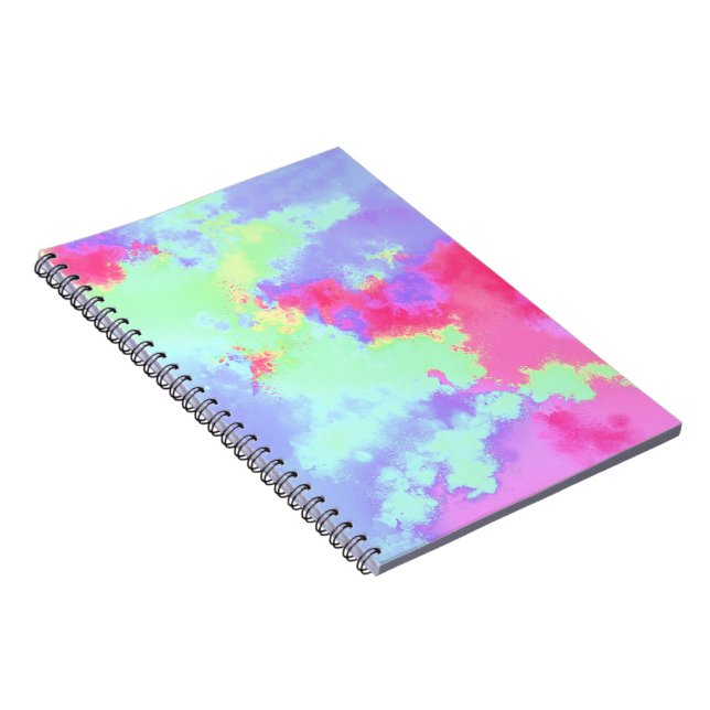 Carnet Effet de projection de peinture arc-en-ciel vert R (Côté Droit)