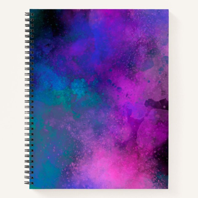 Carnet Effet de projection de peinture de galaxie bleu ve (Devant)