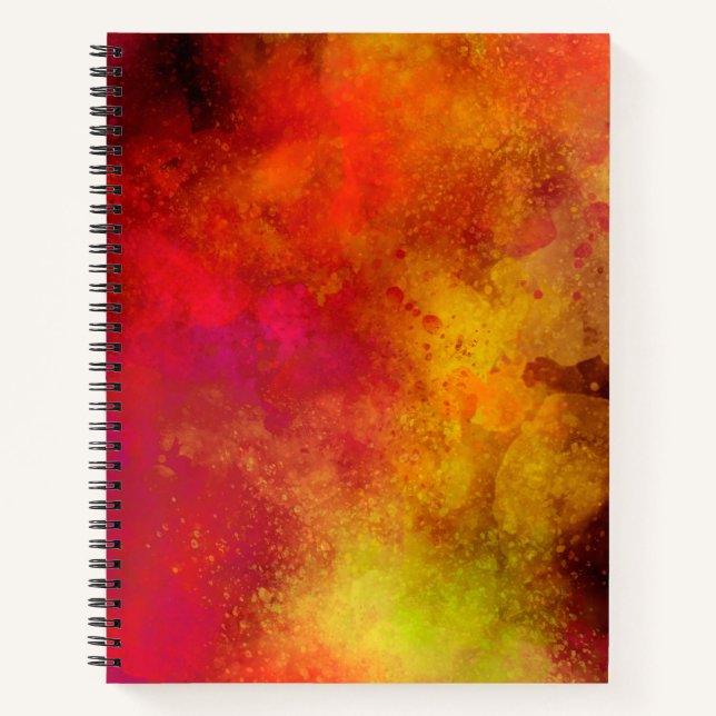 Carnet Effet de projection de peinture de galaxie jaune o (Devant)
