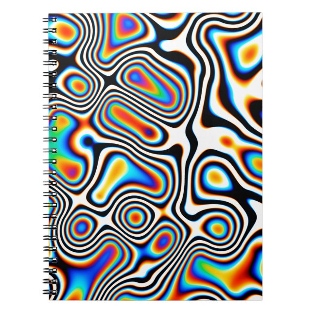 Carnet Effets numériques. Fond abstrait vibrant. Colo (Devant)