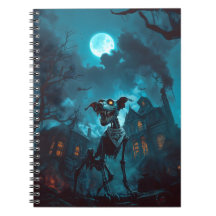 Carnet éffrayant de squelette d'Halloween