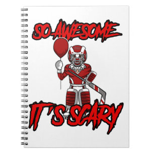 Carnet Effrayant Drôle Halloween Clown Hockey gardien