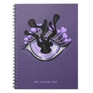 Carnet Éffrayant Gothique Violet Oeil Halloween Art
