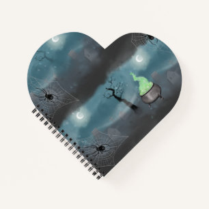 Carnet Éffrayant Halloween Grave Yard et Spider Webs Wrap