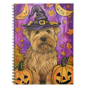 Carnet Éffrayant Wheaten Terrier Chien Halloween Citrouil