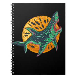 Carnet Éffrayant Zombie Requin Halloween Créature marine