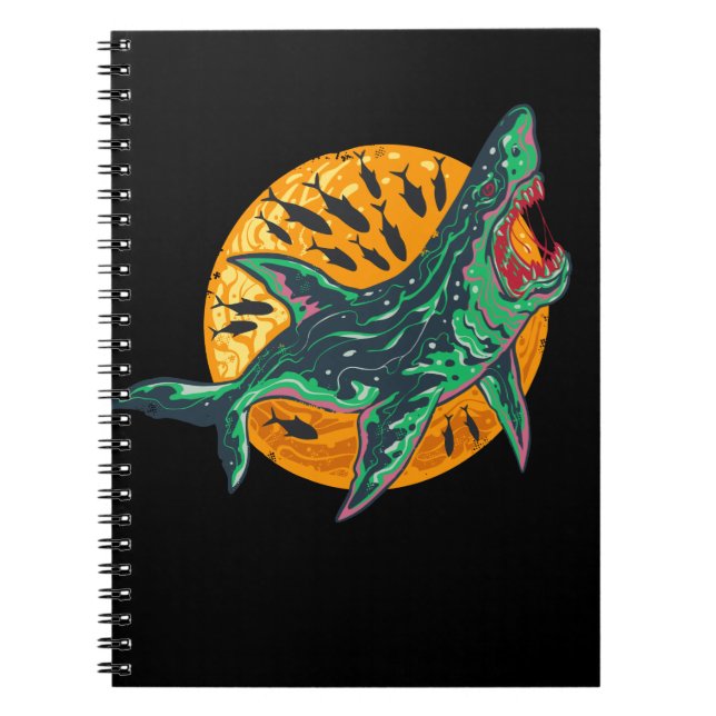 Carnet Éffrayant Zombie Requin Halloween Créature marine (Devant)