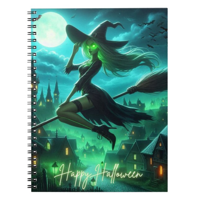Carnet Éffrayante verdure Halloween sorcière (Devant)