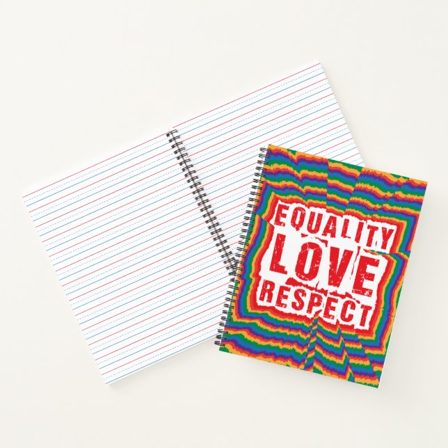 Carnet Égalité Amour et respect Mois de la fierté (Intérieur)
