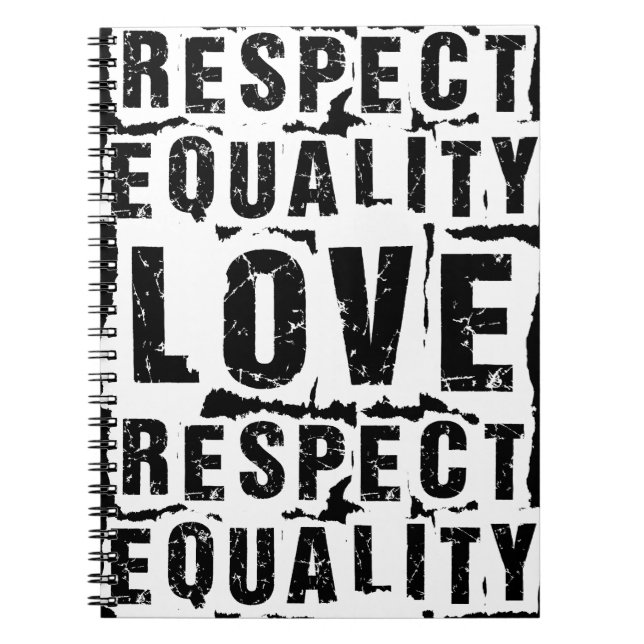 Carnet Égalité Amour et respect Mois de la fierté (Devant)