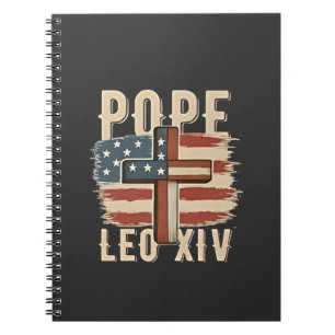 Carnet Église chrétienne du pape Léon XIV Drapeau américa