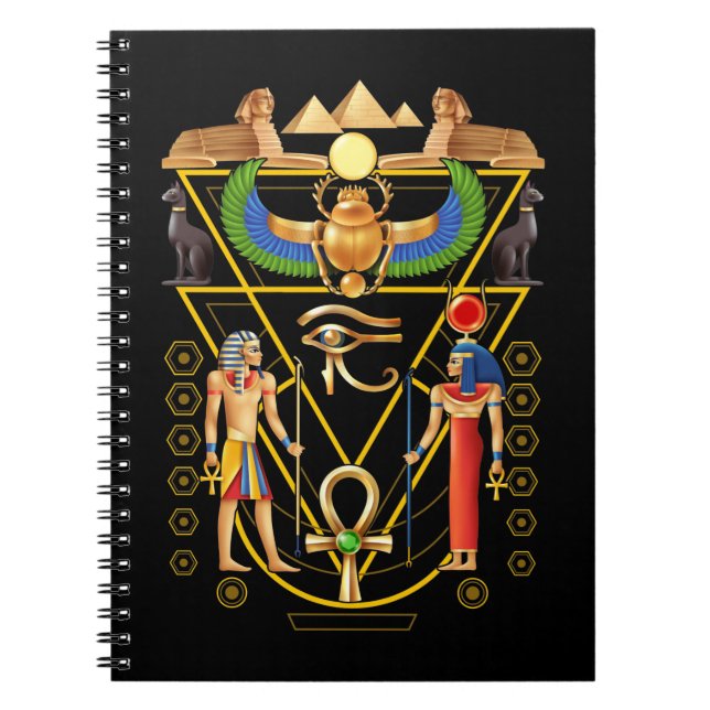 Carnet Egyptian Culture Scarab Artifact Ankh Horus Eye (Devant)