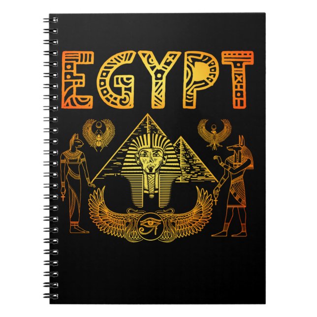 Carnet Egyptian Gods Pyramids King Egypt Pharaoh (Devant)