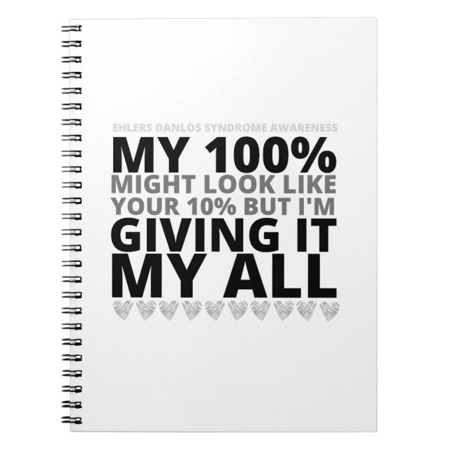 Carnet Ehlers Danlos (EDS) My 100% (Devant)