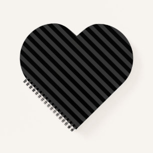 Carnet Elagnat Black & Smoky Black Vertical Stripes