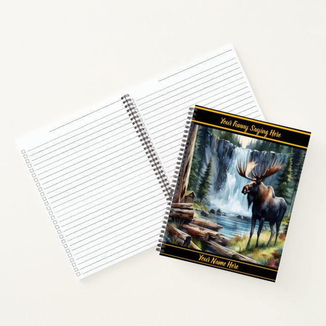 Carnet Élan majestueux près d'une cascade tranquille à l' (Intérieur)