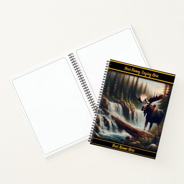 Carnet Élan majestueux près d'une cascade tranquille à l' (Intérieur)