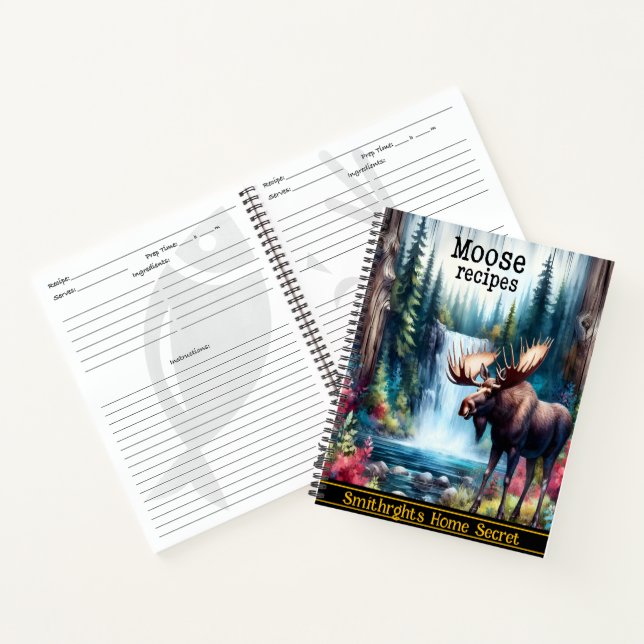 Carnet Élan près d'une cascade paisible (Intérieur)