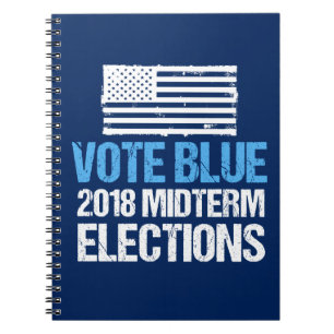 Carnet Élections à moyen terme Démocrate du bleu 2018 