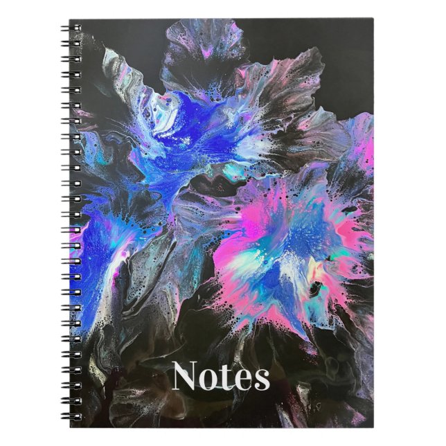 Carnet Electric Bloom Abstract Spiral-bound Notebook (Devant)