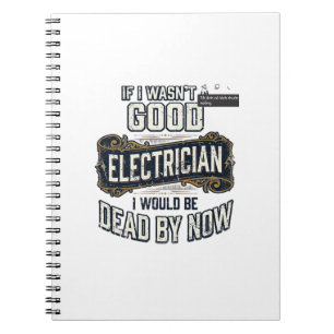 Carnet Électricien drôle citation de gravure vintage conc