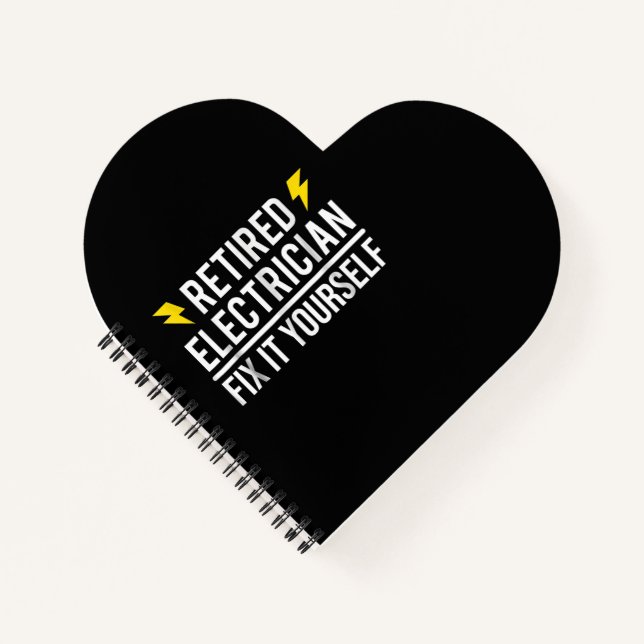 Carnet Electricien Retraité Réparez-Le Vous-Même Drôle Ca (Devant)