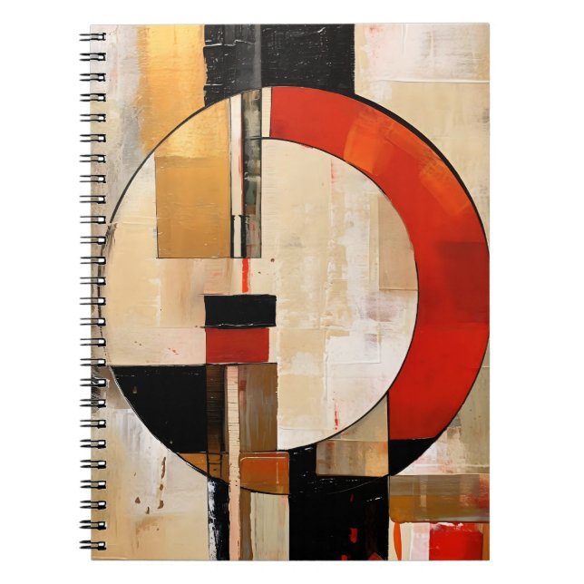 Carnet Elégance céleste : Exploration Abstraite en beige (Devant)