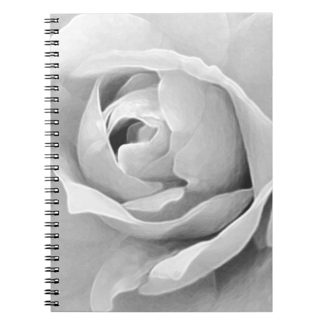 Carnet Élégance de la Rose blanche (Devant)