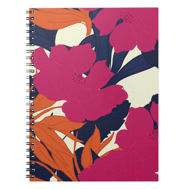 Carnet Élégance florale : motif abstrait (Devant)