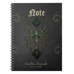 Carnet Élégance mécanique, l'araignée dans le noir.