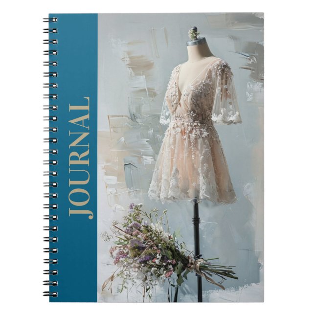 Carnet Élégance victorienne Petite robe noire LBD Beige (Devant)