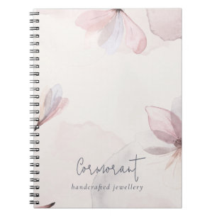 Carnet Elégant Abstrait Blush Aquarelle Floral Business