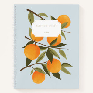 Carnet Élégant Agrumes Orange Branche