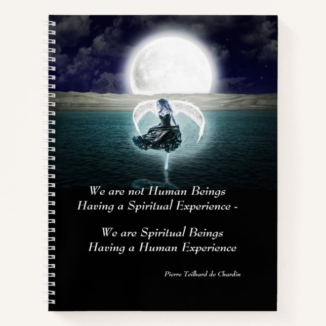 Carnet Élégant Ange Inspirationnel Spirituel Citation Écr (Devant)