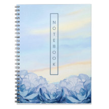 Élégant aquarelle florale bleue 