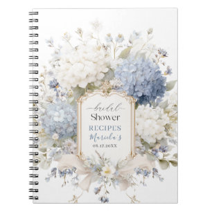 Carnet Élégant aquarelle hydrangea Royal Botanique Bride