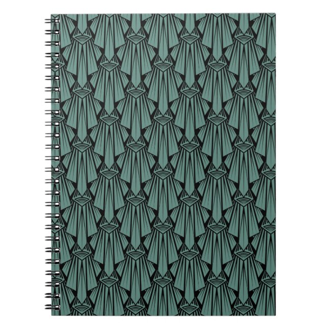 Carnet Élégant art sombre déco éléments géométriques abst (Devant)